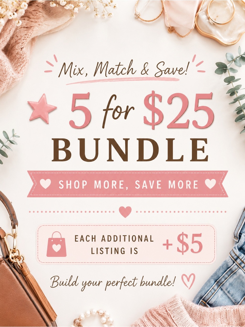 ⭐️ 5 for $25 SALE - Mix and Match!